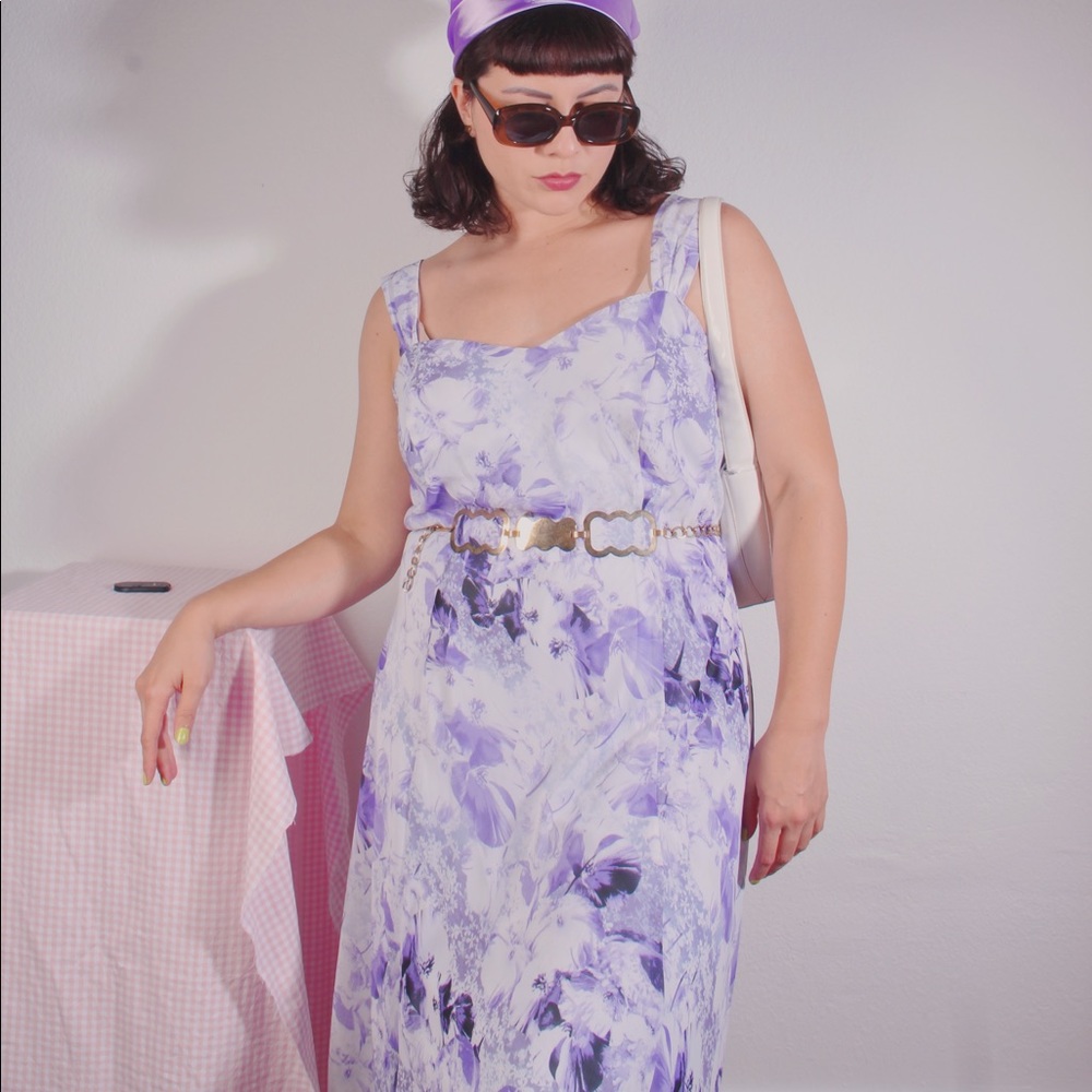 2000’s Y2K Lavender Floral Dress